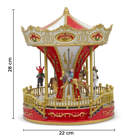 Carousel Giostra di Natale 367001 Addobbi Natalizi con Luci Suoni e Movimento