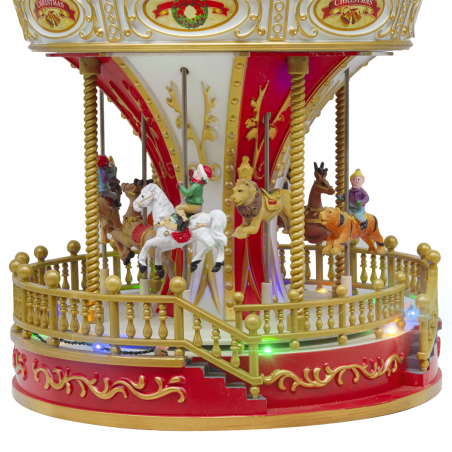 Carousel Giostra di Natale 367001 Addobbi Natalizi con Luci Suoni e Movimento