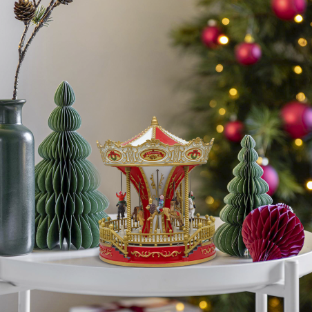 Carousel Giostra di Natale 367001 Addobbi Natalizi con Luci Suoni e Movimento