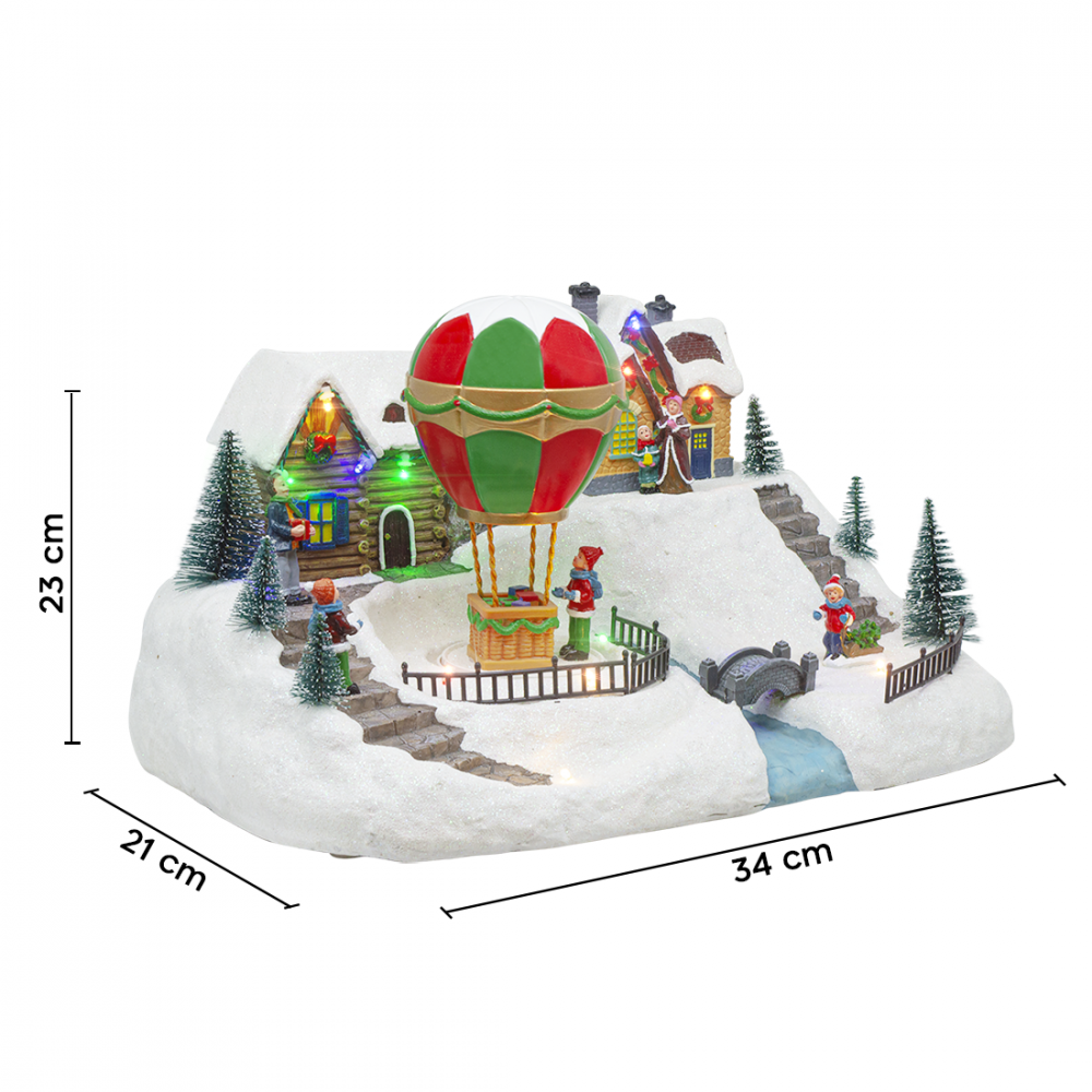 Villaggio Natalizio 34x23x22 cm 361063 Addobbo...
