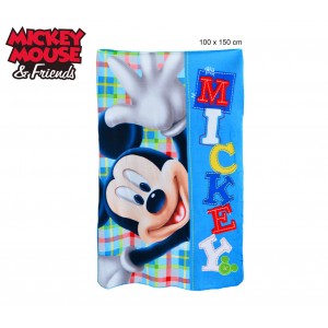 Coperta in pile con stampa Mickey Mouse 100 x 150 cm caldo plaid con personaggi Disney 1108