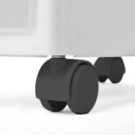 Carrello Stretto con 4 Cassetti Multiuso Scaffale Salvaspazio Bianco con Ruote