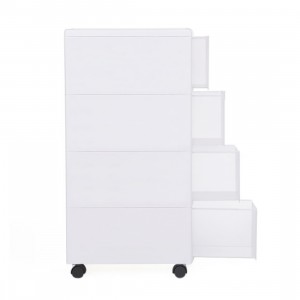 Carrello Stretto con 4 Cassetti Multiuso Scaffale... 2