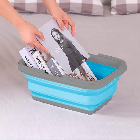 Bacinella Pieghevole Multiuso con Manici 605805 Contenitore Salvaspazio 9 litri