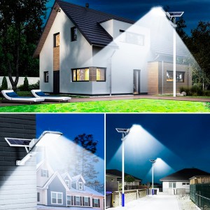 Lampione Stradale con Pannello Solare 300W Lampada LED... 2