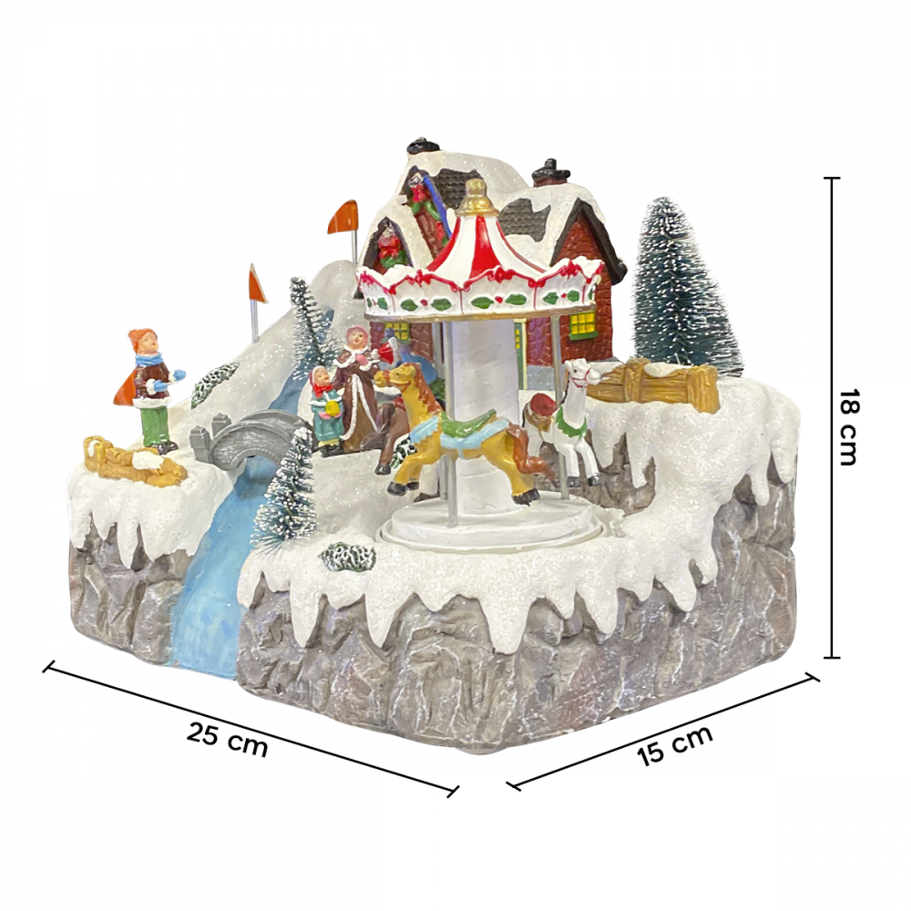 Villaggio Natalizio 24x15x18cm 361075 Addobbo...