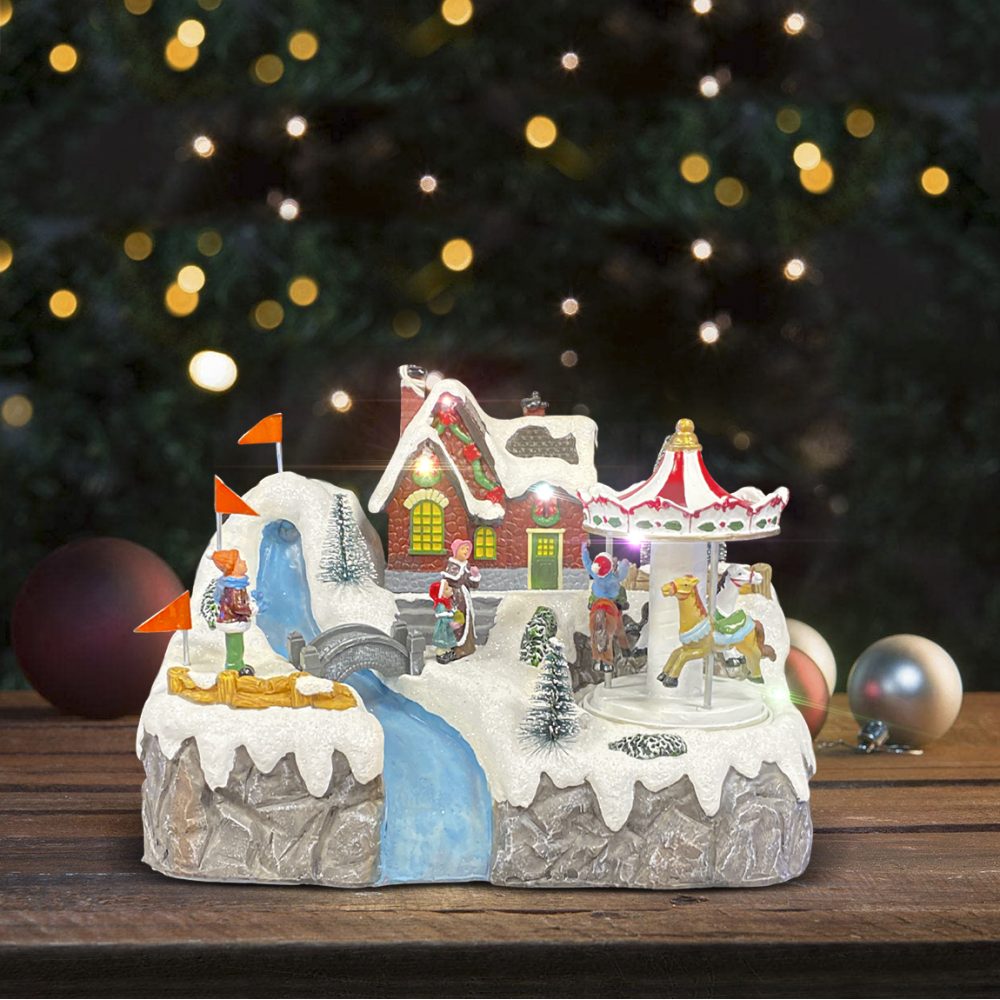 Villaggio Natalizio 24x15x18cm 361075 Addobbo...