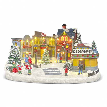 Villaggio Natalizio 361046 Natale con Luci Suoni e Movimento 41x30x22 cm