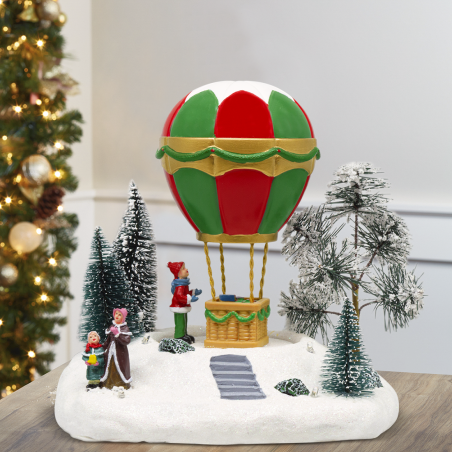 Giostrina Mongolfiera 19x14x19 cm 361067 Addobbo con Luci Musica e Movimento