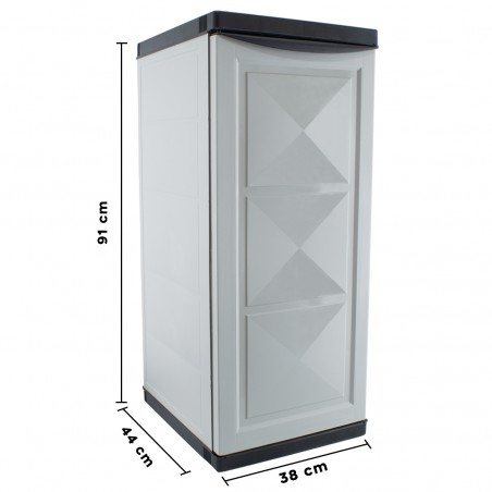 Armadio Portabombole 1 Anta PVC 800176 Mobile Modulare con Mensole per Esterno