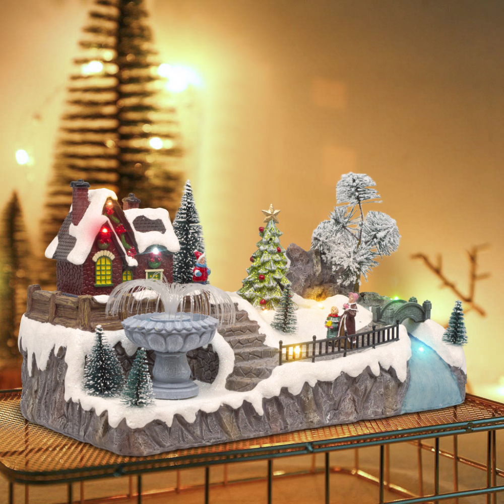 Villaggio Natalizio 32x17x19cm 361069 Addobbo...