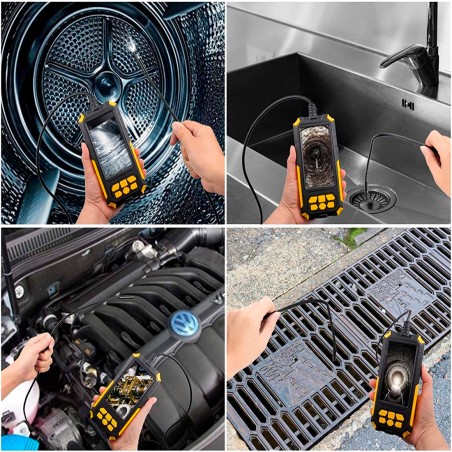 Endoscopio Industriale 317231 Sonda Fotocamera per Ispezione Schermo LCD 1080P