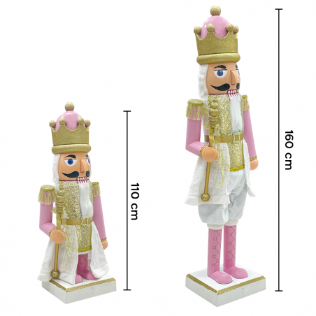 Soldato Schiaccianoci 392068 Soldatino Rosa 160Hcm con Suoni e Movimento