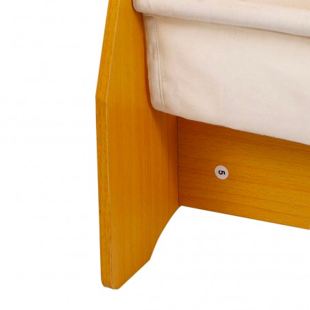 Libreria Montessoriana per Bambini Scaffale Portalibri 4 livelli Legno e Tessuto