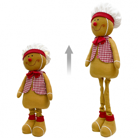 Pan di Zenzero Maschio Decorazione 100cm 301101 Ornamento di Natale con Luci