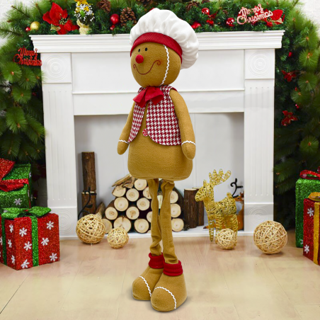 Pan di Zenzero Maschio Decorazione 100cm 301101 Ornamento di Natale con Luci