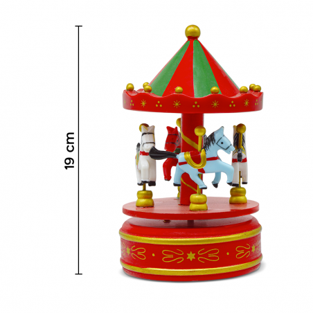 Giostrina Natalizia Carillon Legno 433049 Ornamento con Musica Movimento a Corda