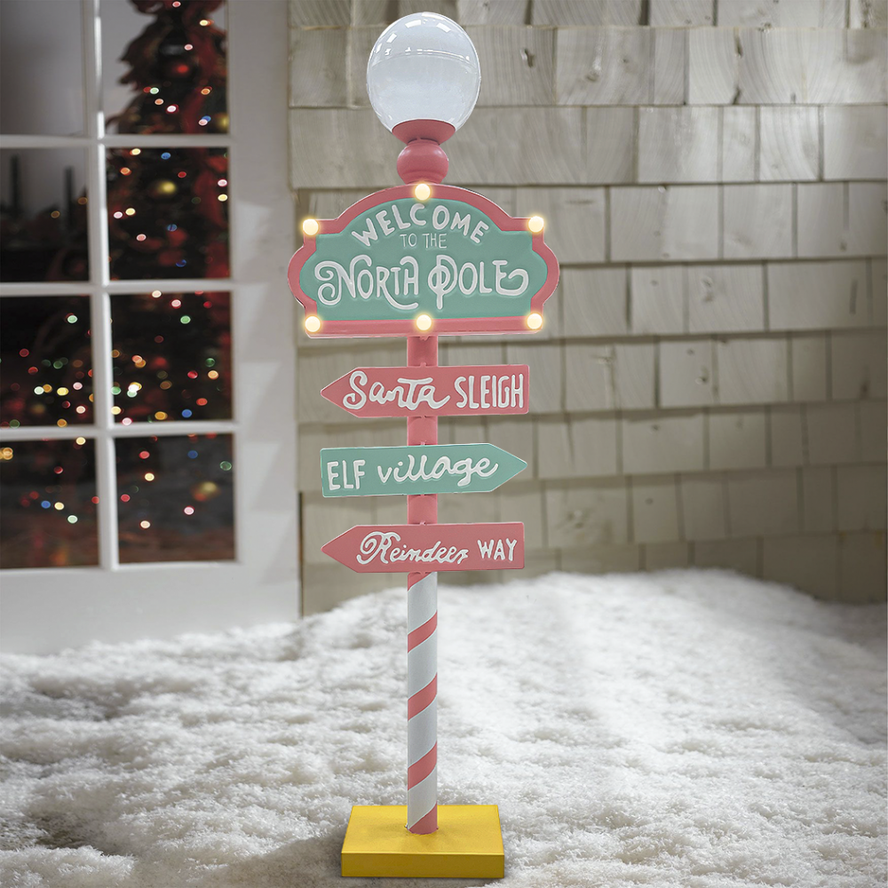 Cartello Indicazioni Babbo Natale 436016...