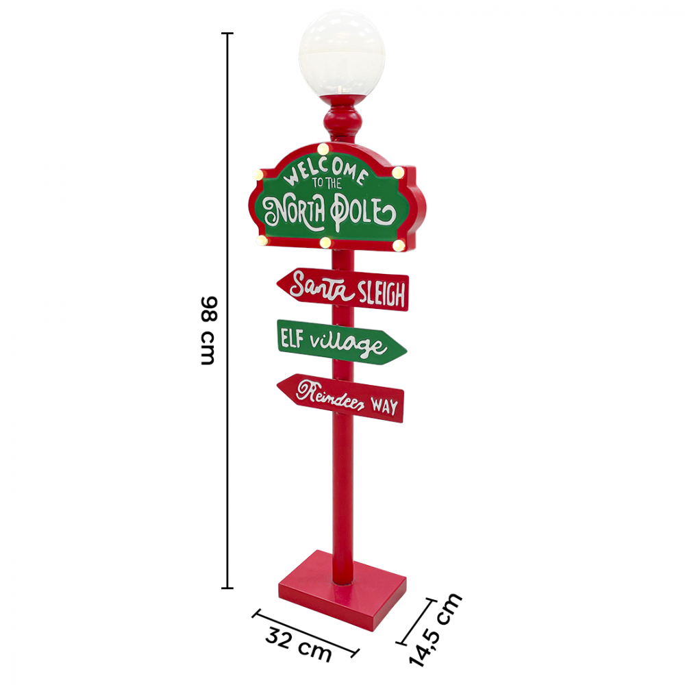 Cartello Indicazioni Babbo Natale 436015...