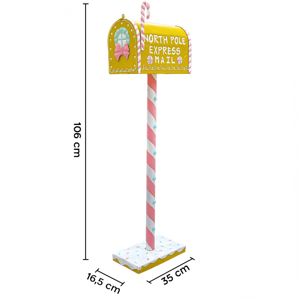 Cassetta Posta di Babbo Natale 106H cm Candy...