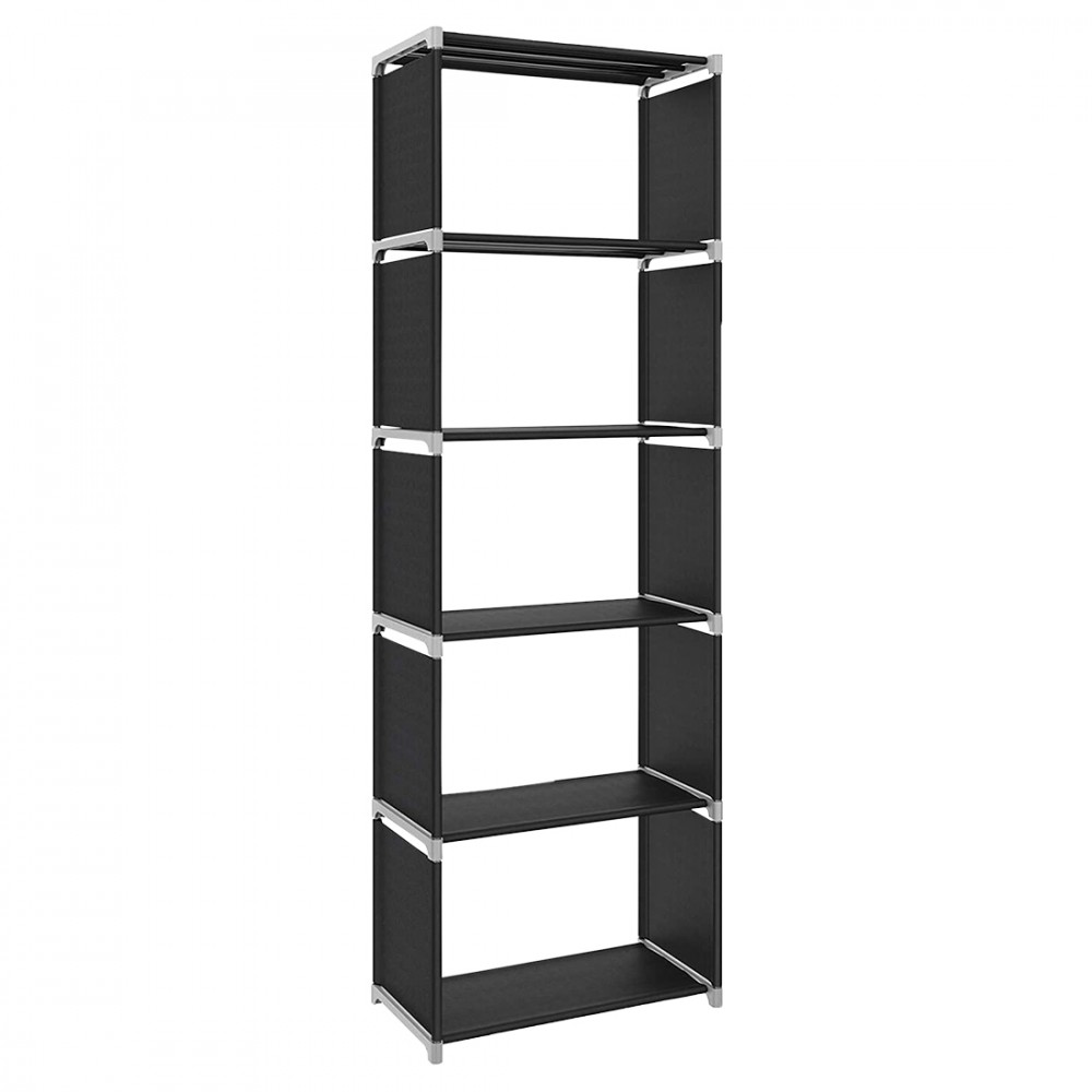 Libreria 5 Ripiani Scaffale Componibile Organizzatore per Soggiorno 50x30x180 cm