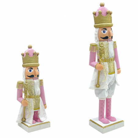 Soldato Schiaccianoci 392069 Soldatino Rosa 120Hcm con Suoni e Movimento