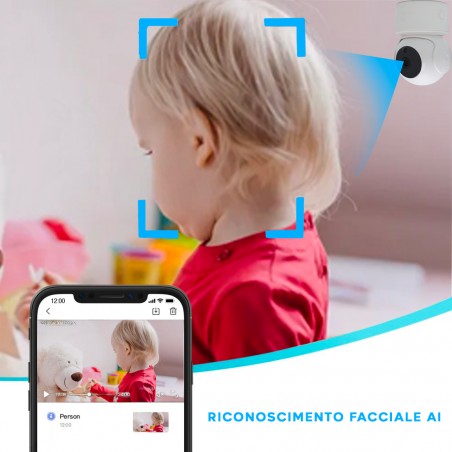 Telecamera di Sicurezza Q-S5 Intelligente 5.0 MP Audio Bidirezionale Wireless