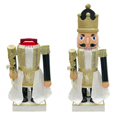 Soldato Schiaccianoci 392082 Soldatino Nero 160Hcm con Luci Suoni e Movimento