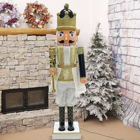 Soldato Schiaccianoci 392082 Soldatino Nero 160Hcm con Luci Suoni e Movimento