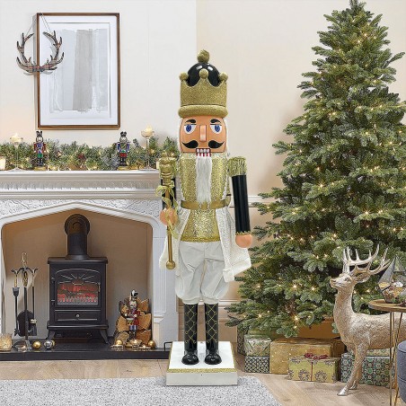 Soldato Schiaccianoci 392082 Soldatino Nero 160Hcm con Luci Suoni e Movimento