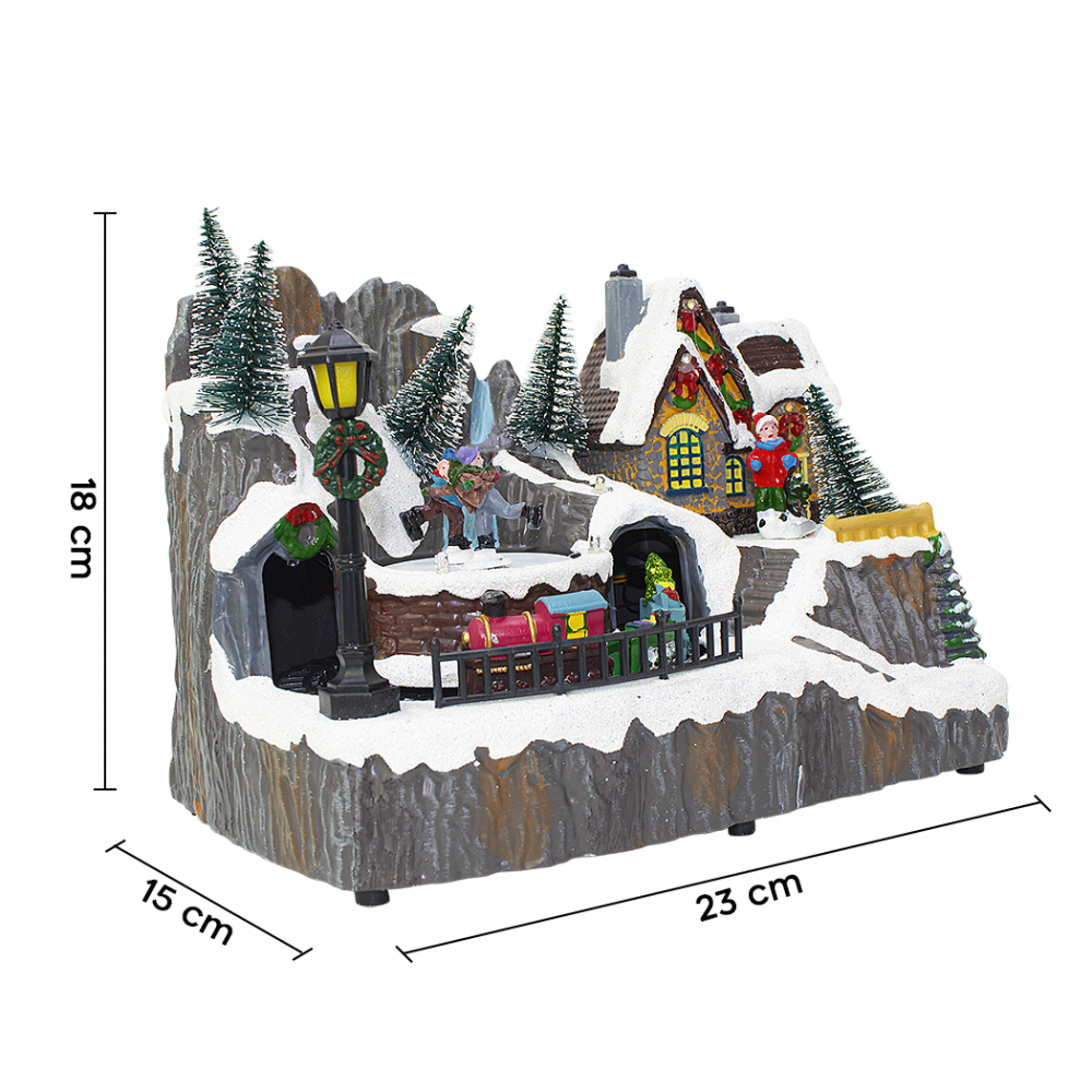 Villaggio Natalizio 23x15x18cm 361074 Addobbo...