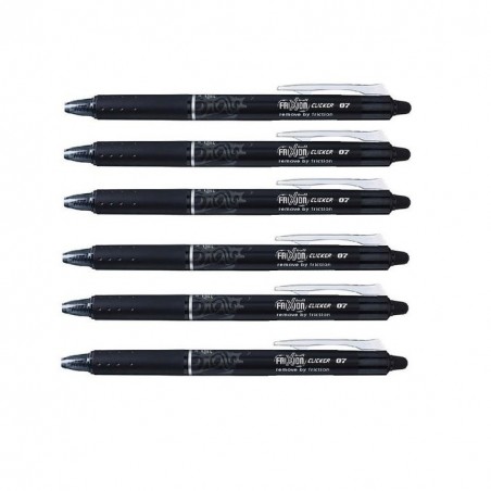 Pack 6 Penne Pilot Frixion Clicker 07 cancellabile removibile a frizione