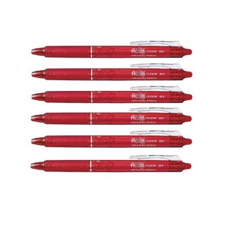 Pack 6 Penne Pilot Frixion Clicker 07 cancellabile removibile a frizione