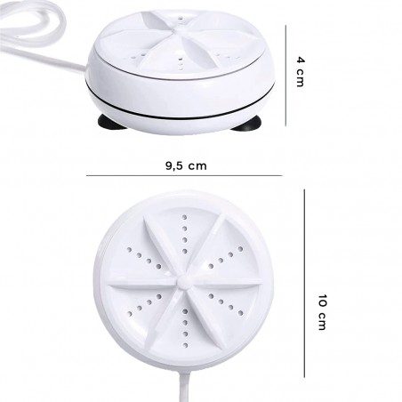 Mini Lavatrice Rondella Rotante Turbina Ultrasuoni 188322 Portatile da Viaggio