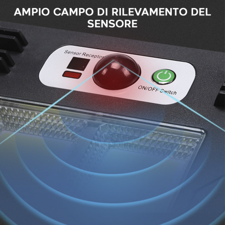 Faretto Solare 384 LED smd Sensore di Movimento Telecomando HS-V97 Fotovoltaico