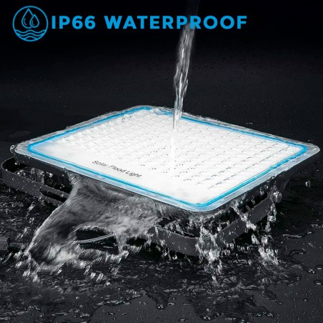 Faro LED Lampada Pannello Solare 400W 79400 Crepuscolare con Telecomando