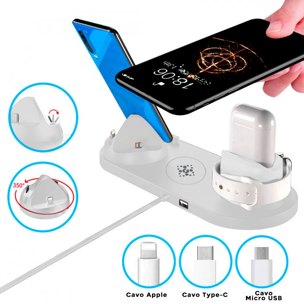 Caricatore Wireless Charger Stazione di...