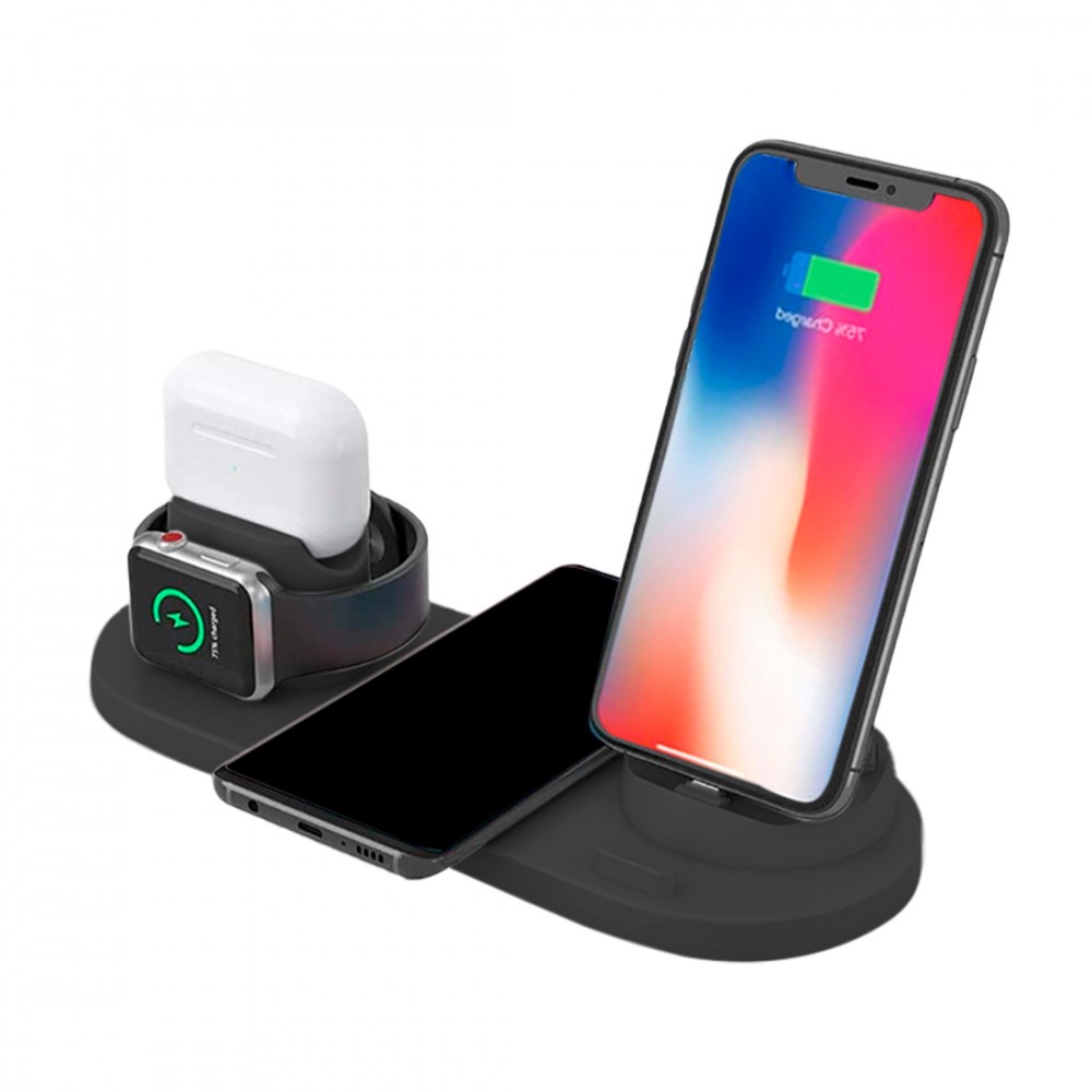 Caricatore Wireless Charger Stazione di Ricarica 6 in 1 per Smartphone