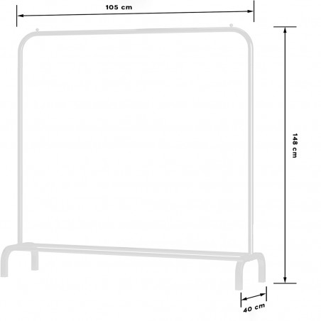 Stand Appendiabiti Autoportante 210955 Multifunzione con Mensola Portaoggetti
