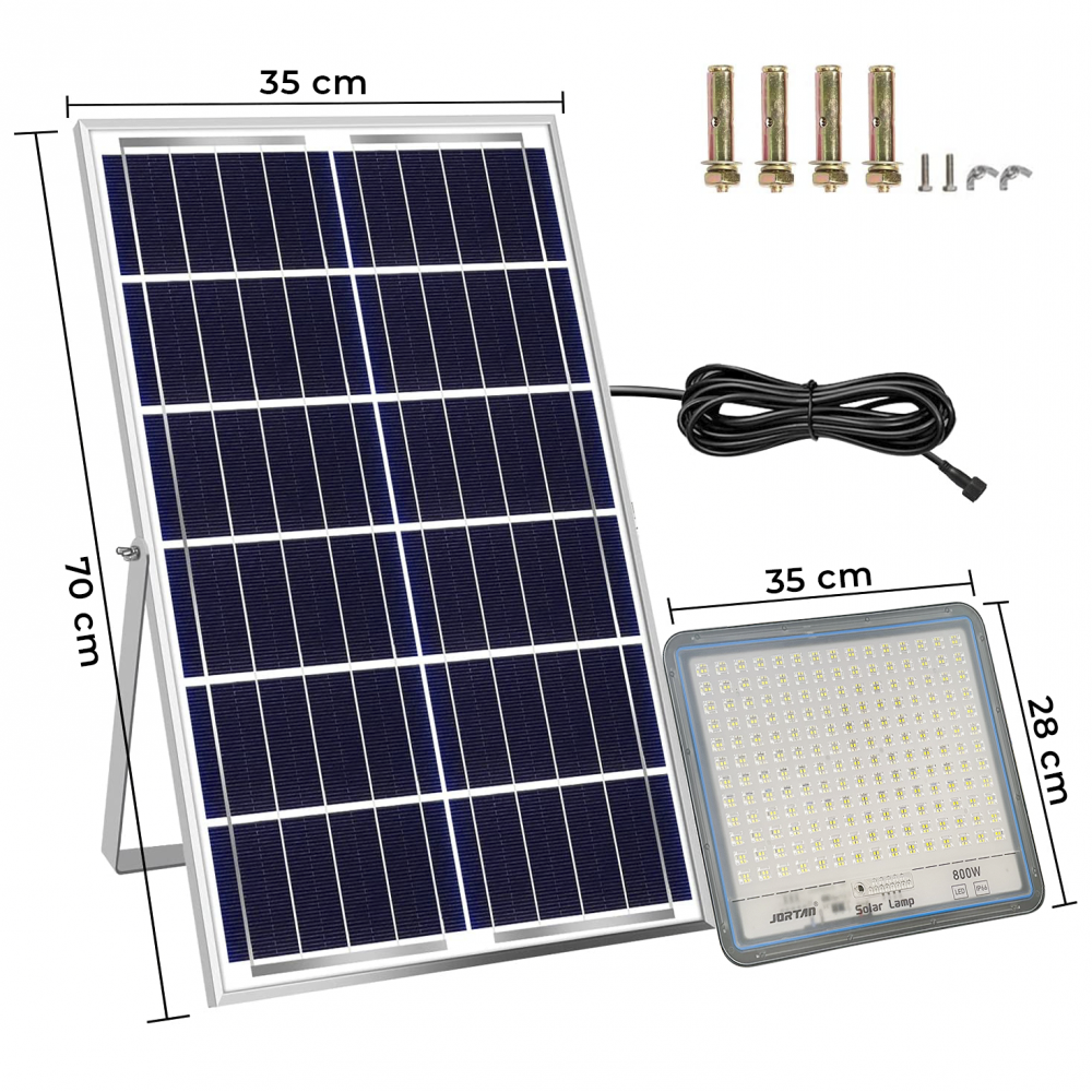 Faro LED Lampada Pannello Solare 800W 540074...