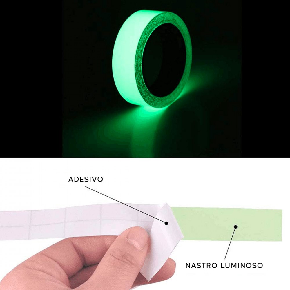 Nastro Luminoso Glow in The Dark Tape 3cm x 3mt...