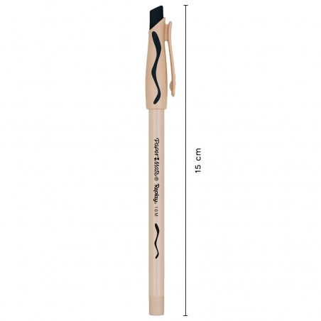 Penna a Sfera Nera Paper Mate Replay Cancellabile Confezione 12 Pezzi Punta 1mm