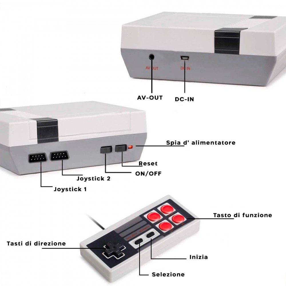 Mini Console Classic Game Retro 680050...