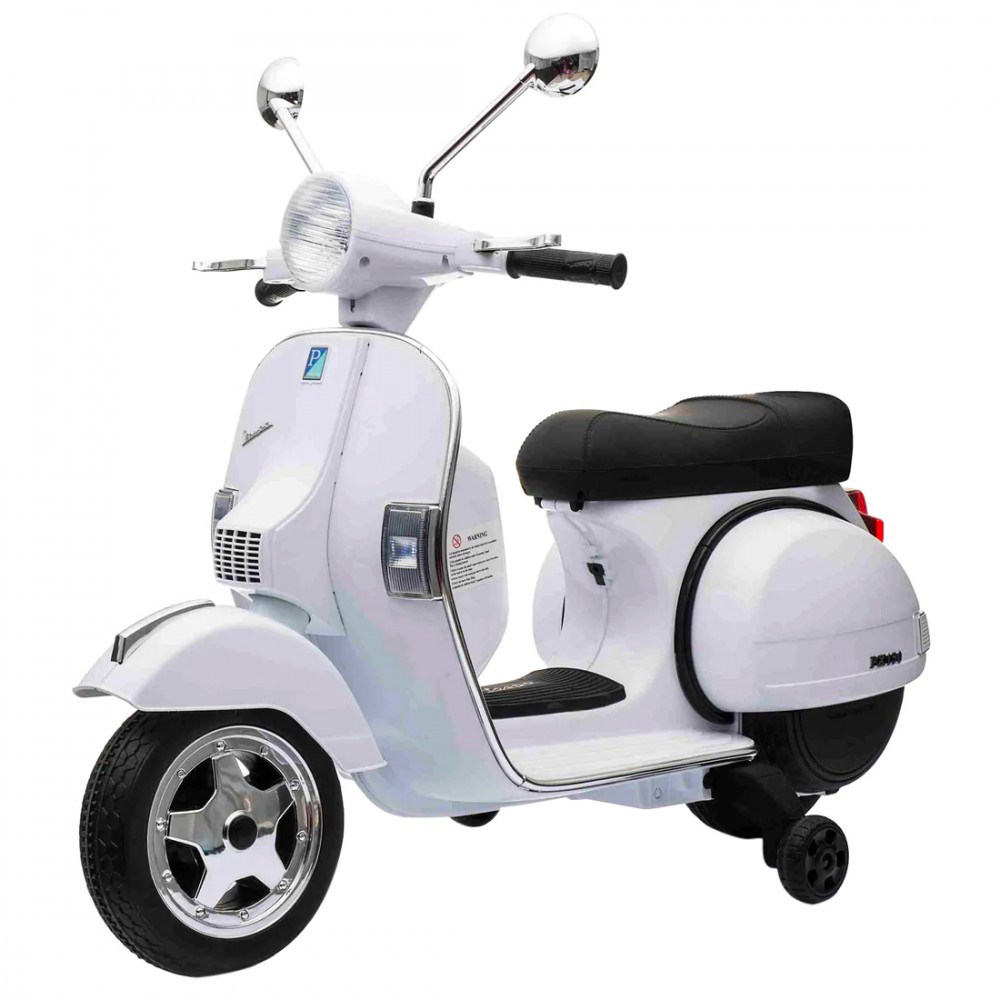 Moto elettrica PIAGGIO per bambini VESPA PX LT887 con rotelle 12V luci led