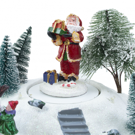 Villaggio Natalizio 477279 Giostra di Natale Luci Suoni e Movimento 19X14X15 cm