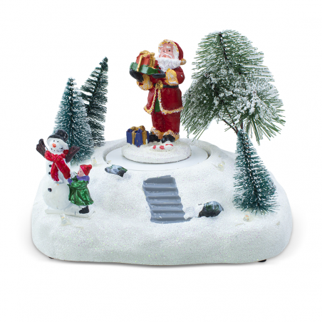 Villaggio Natalizio 477279 Giostra di Natale Luci Suoni e Movimento 19X14X15 cm