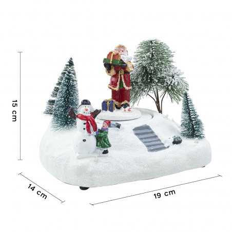 Villaggio Natalizio 477279 Giostra di Natale Luci Suoni e Movimento 19X14X15 cm