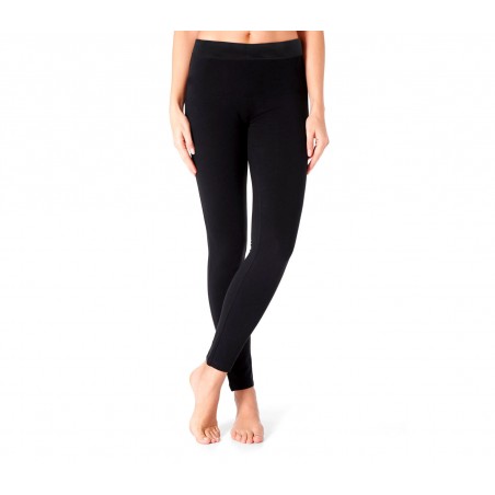 Leggings donna termico mod. ZERO GRADI nero interno in pelliccia senza cuciture