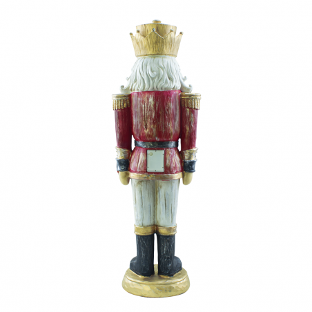 Soldato Schiaccianoci di Natale Rosso H92cm 436017 Poliresina con Minilucciole