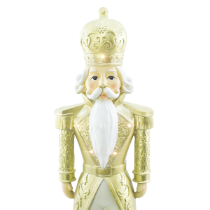 Soldato Schiaccianoci di Natale Bianco e Oro H71cm 436023... 2